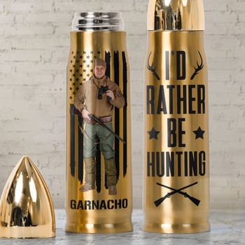 I'd Rather Be Hunting - Personalized Bullet Tumbler