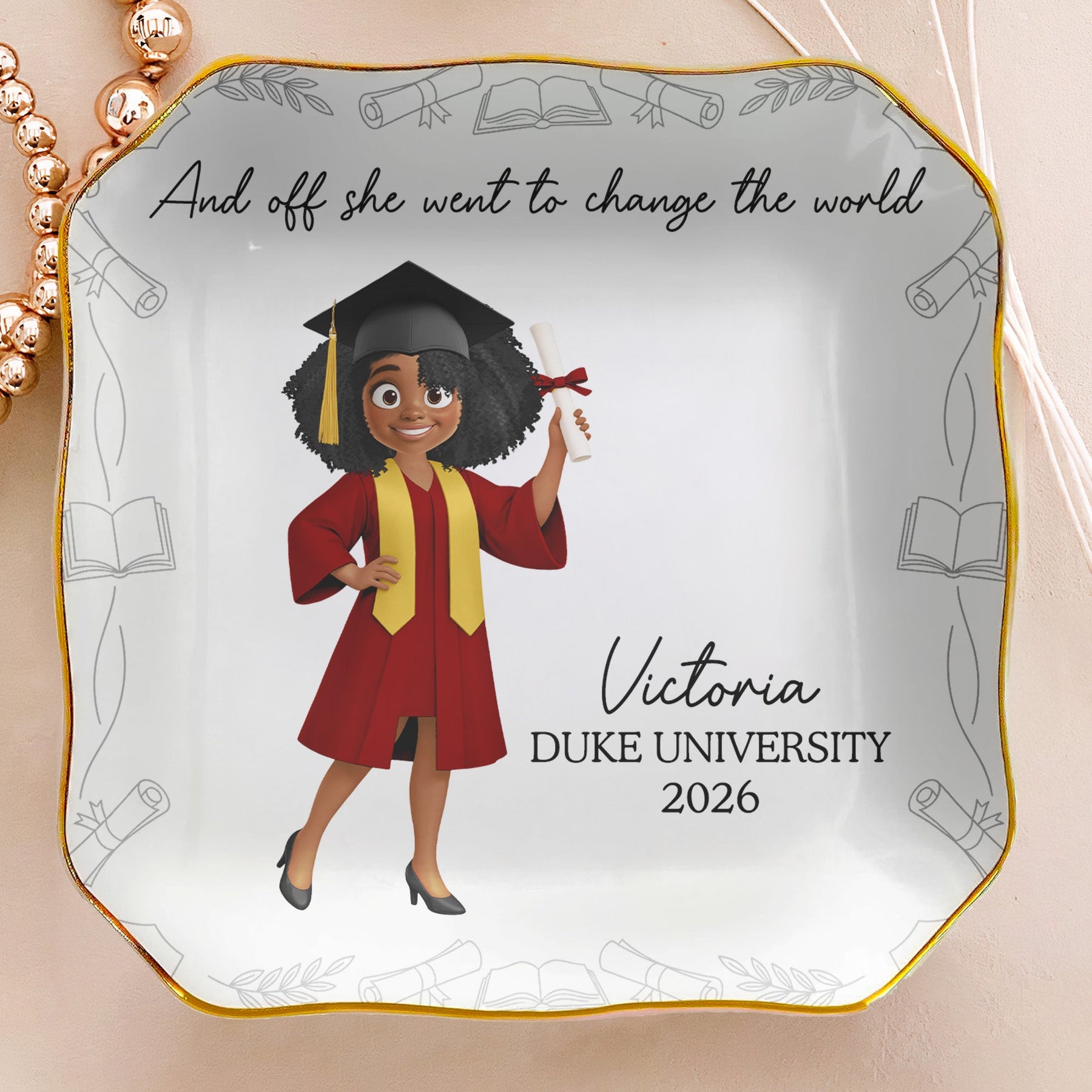 A Sweet Ending To A New Beginning New Version - Personalized Jewelry Dish