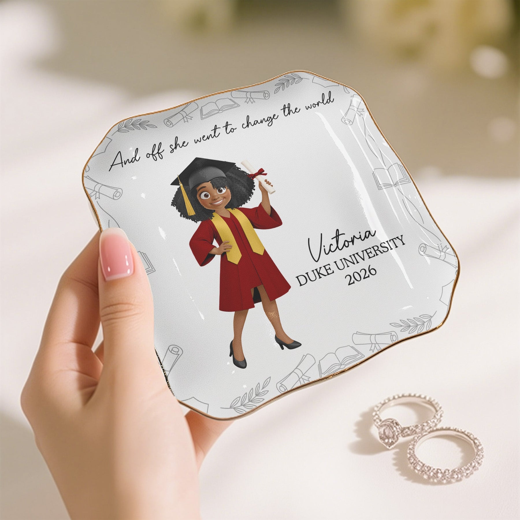A Sweet Ending To A New Beginning New Version - Personalized Jewelry Dish