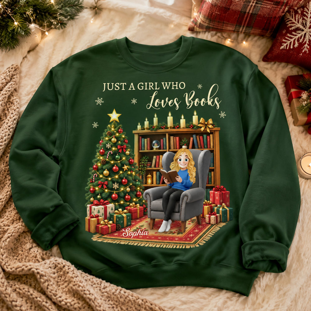 All_Booked_For_Christmas_Gift_For_Book_Girlie_Book_Lovers_Personalized_Shirt_4