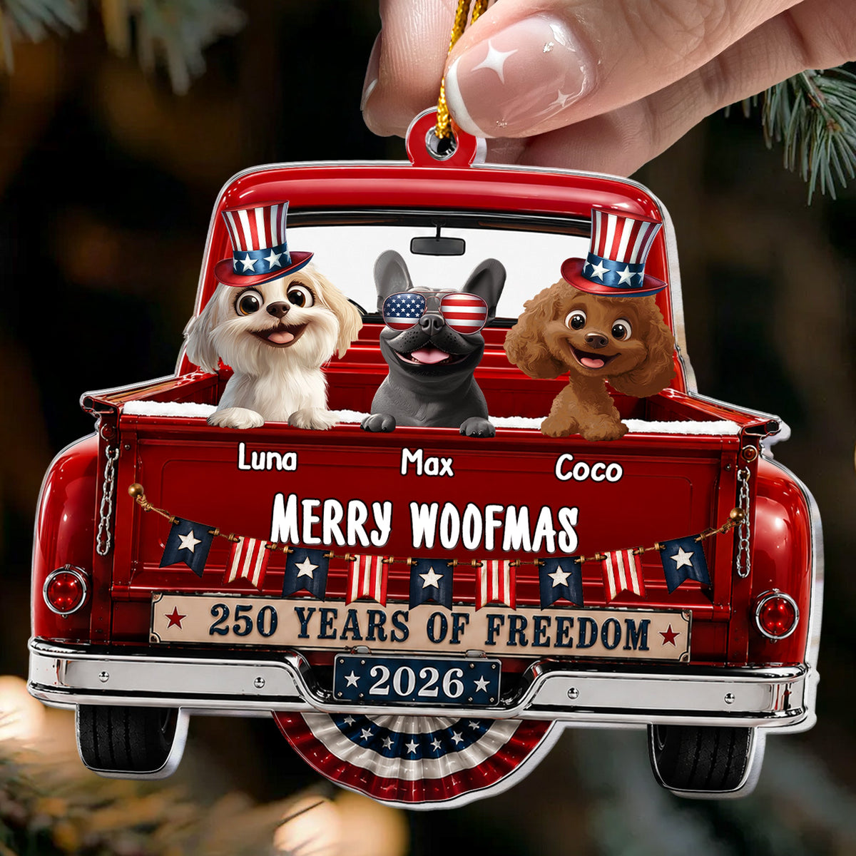 America_250Th_Anniversary_Christmas_Gifts_For_Pet_Dog_Cat_Lover_Personalized_Ornament_3