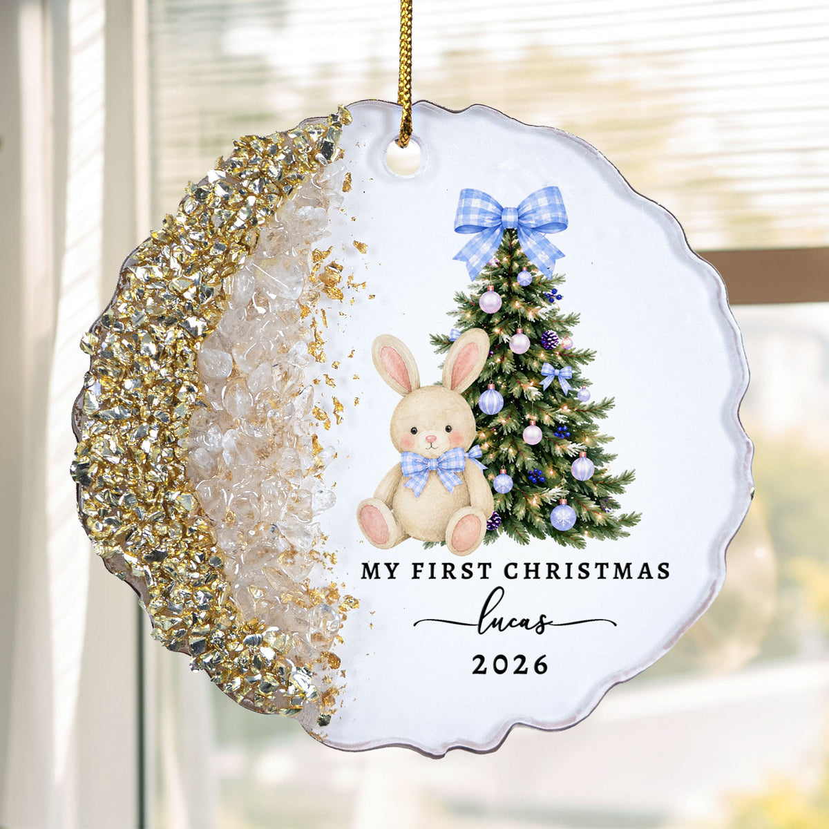 Baby First Christmas Keepsake - Personalized Resin Ornament