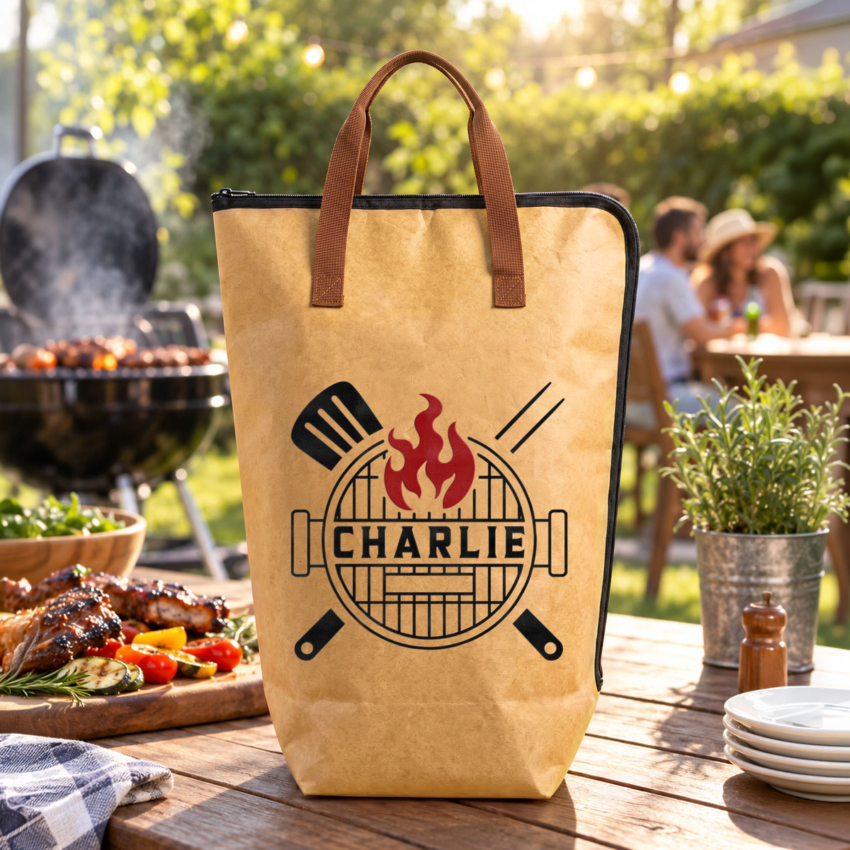 Bbq Monogram, Custom Name Gift For Grill Master - Personalized BBQ Blanket
