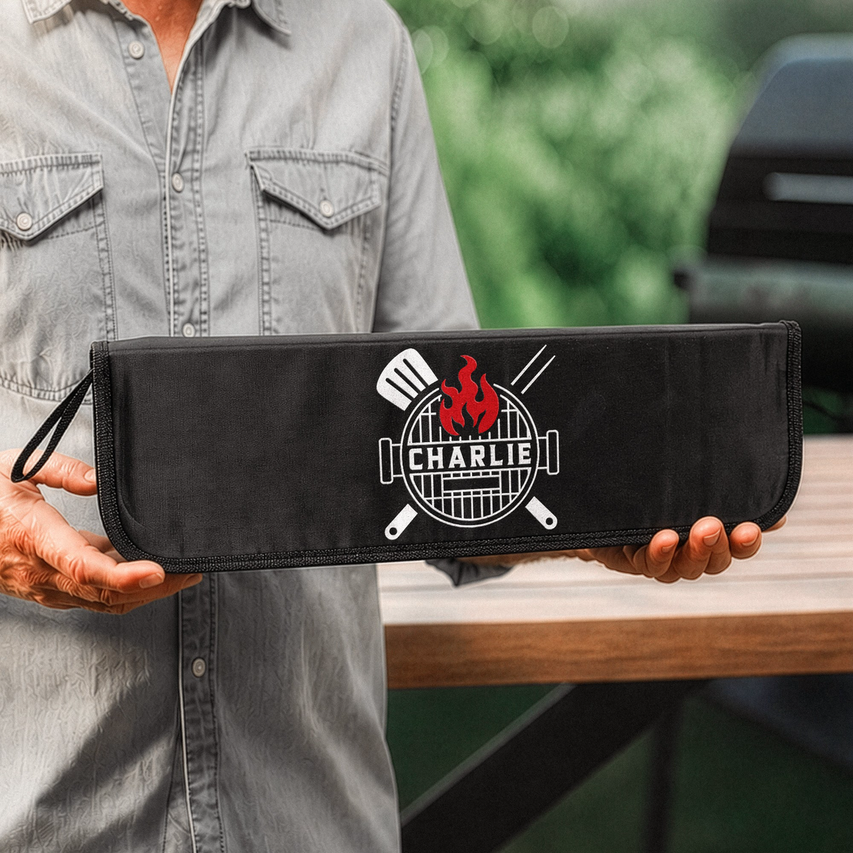 Bbq Monogram, Custom Name Gift For Grill Master - Personalized BBQ Tool Set