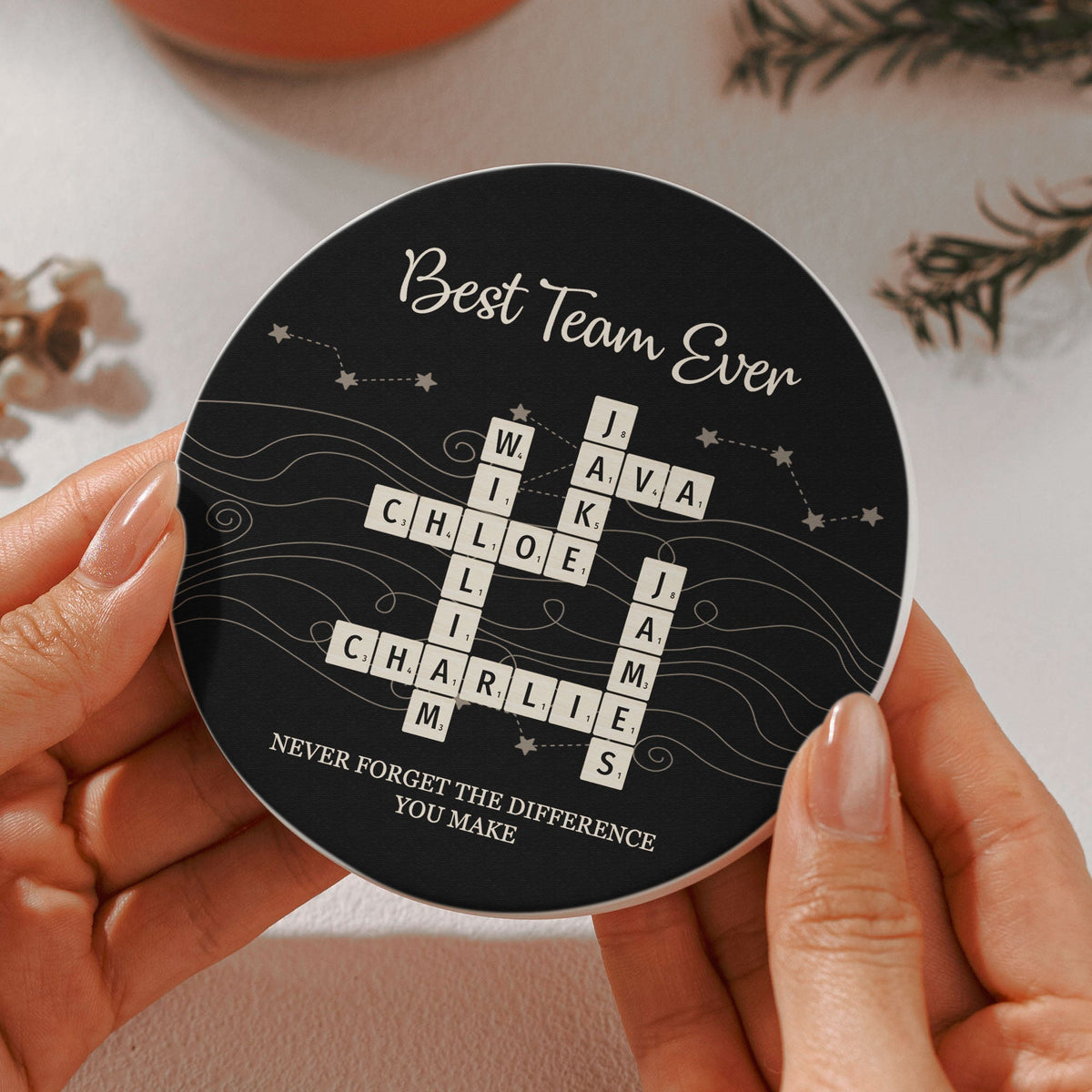 Best Team Ever Gifts For Coworkers, Friends - Personalized Coaster