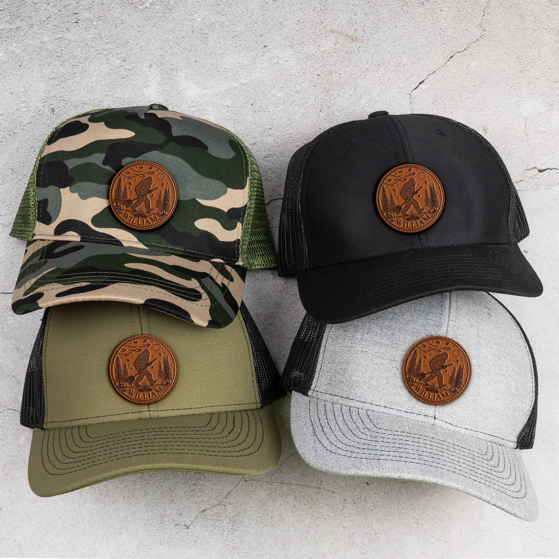 Bigfoot Living Their Best Life - Personalized Leather Patch Hat