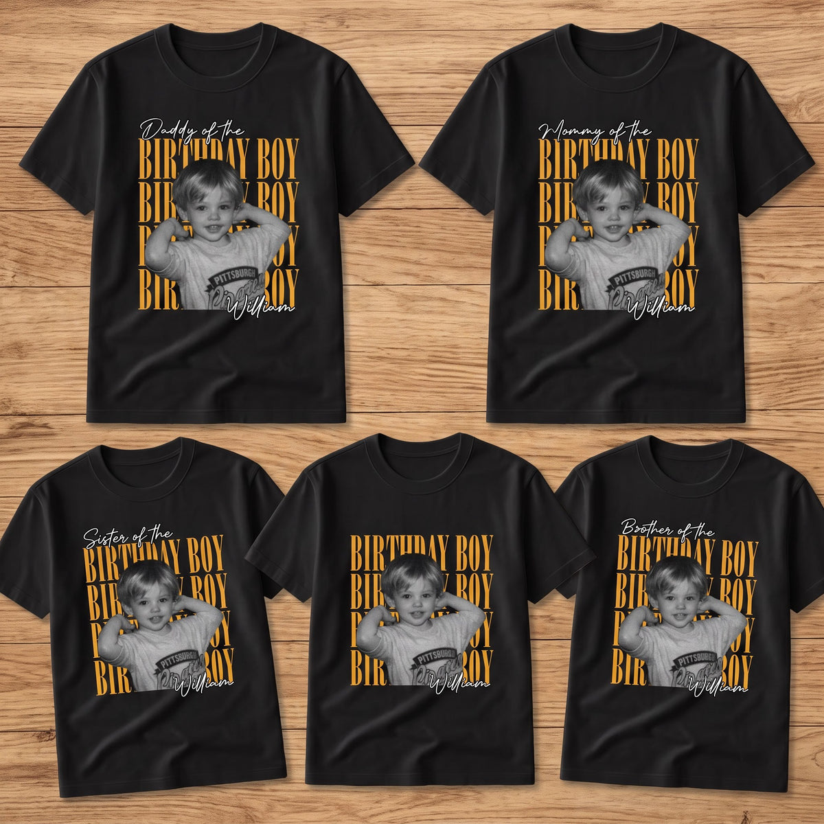 Birthday Boy Girl Family Custom Photo - Personalized Shirt