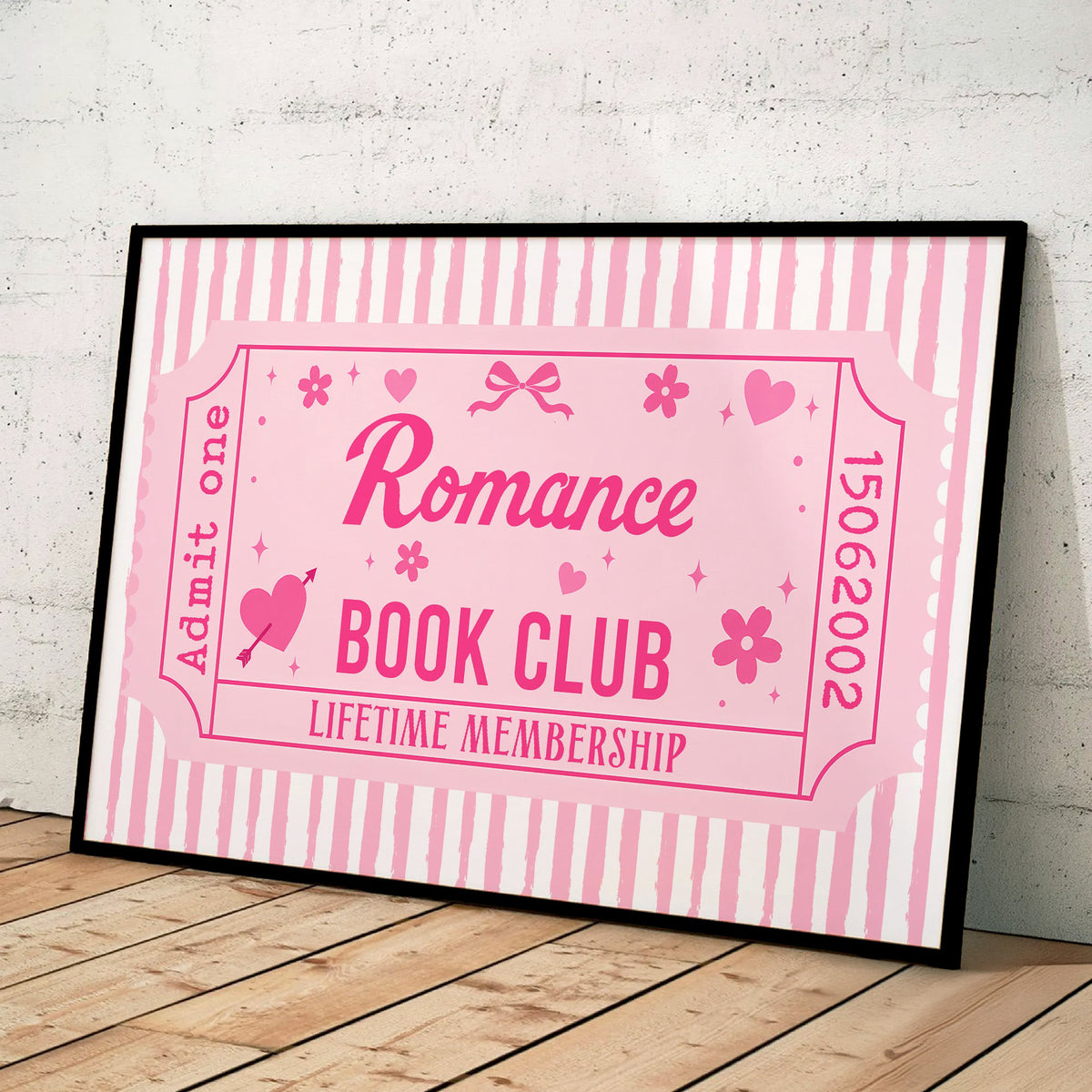 Bookish Ticket, Custom Book Club - Personalized Poster