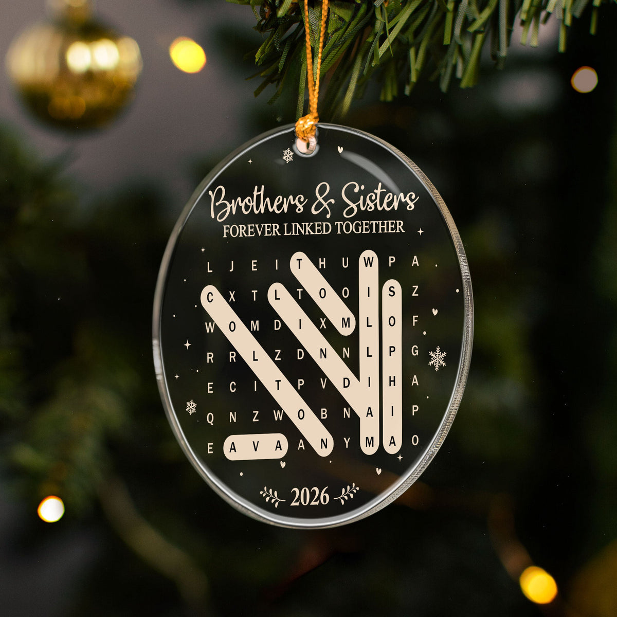 Brothers & Sisters Forever Linked Together Christmas Gifts For Siblings Family - Personalized Ornament
