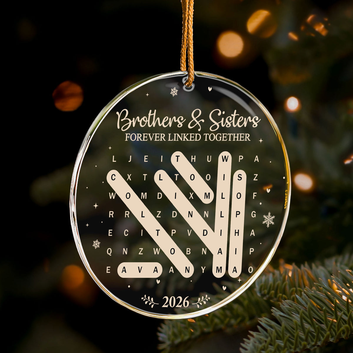 Brothers & Sisters Forever Linked Together Christmas Gifts For Siblings Family - Personalized Ornament