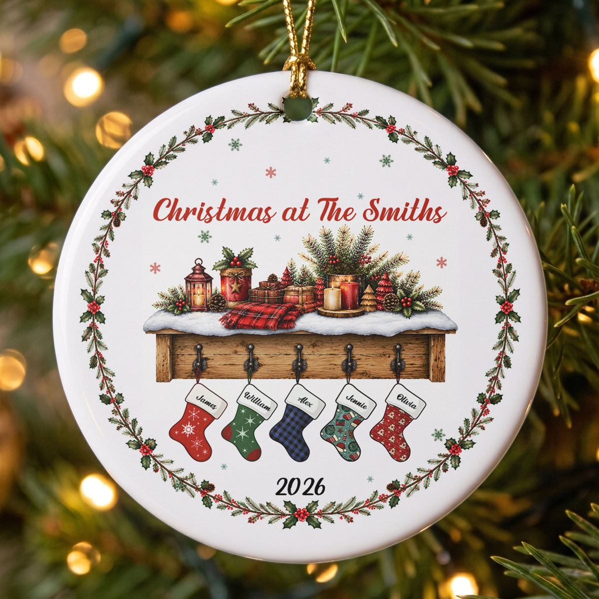 Christmas At The Family - Personalized Ornament