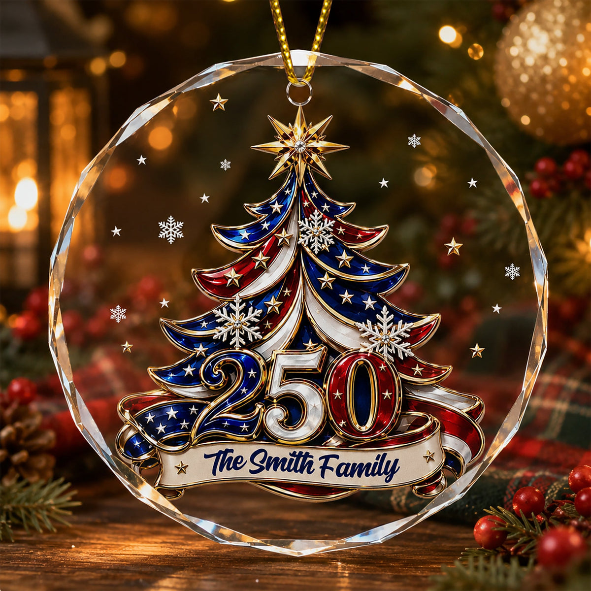 Christmas_Tree_250_Years_Of_Freedom_Usa_Personalized_Ornament_1