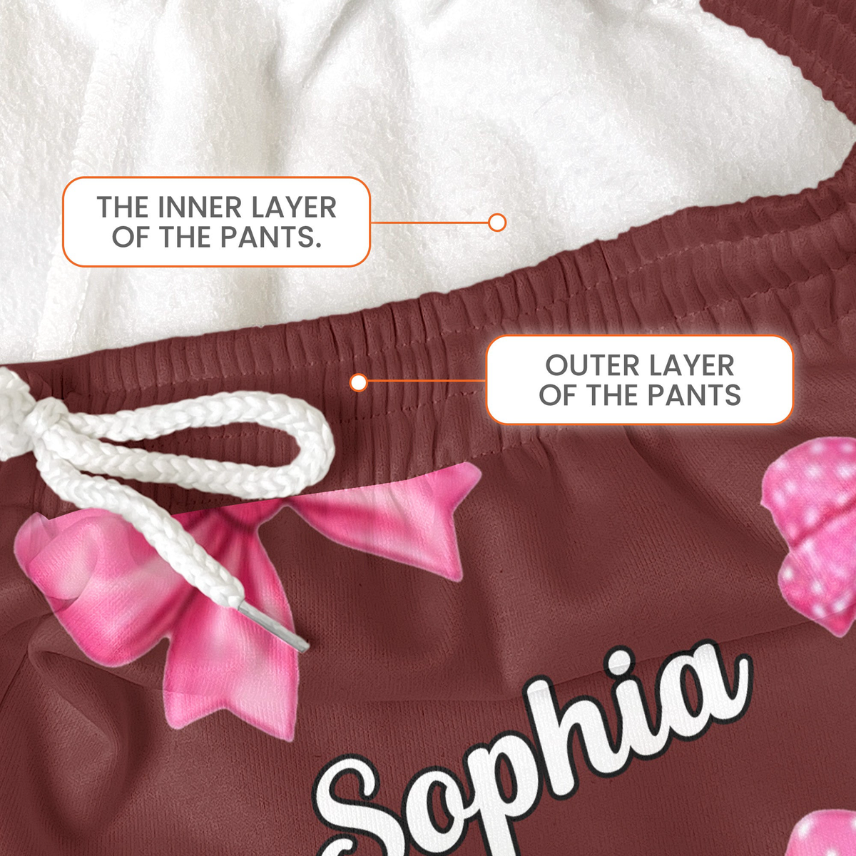 Coquette Bow Tennis Custom Name Gift For Tennis Player, Tennis Team - Personalized Lounge Pants