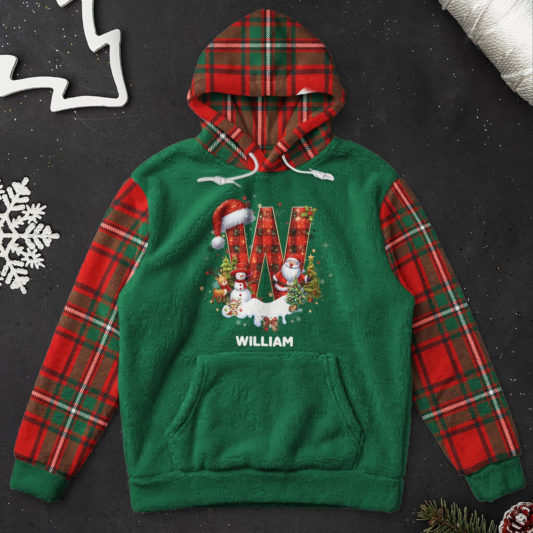 Custom Alphabet Christmas, Matching Christmas For Family - Personalized Hoodie