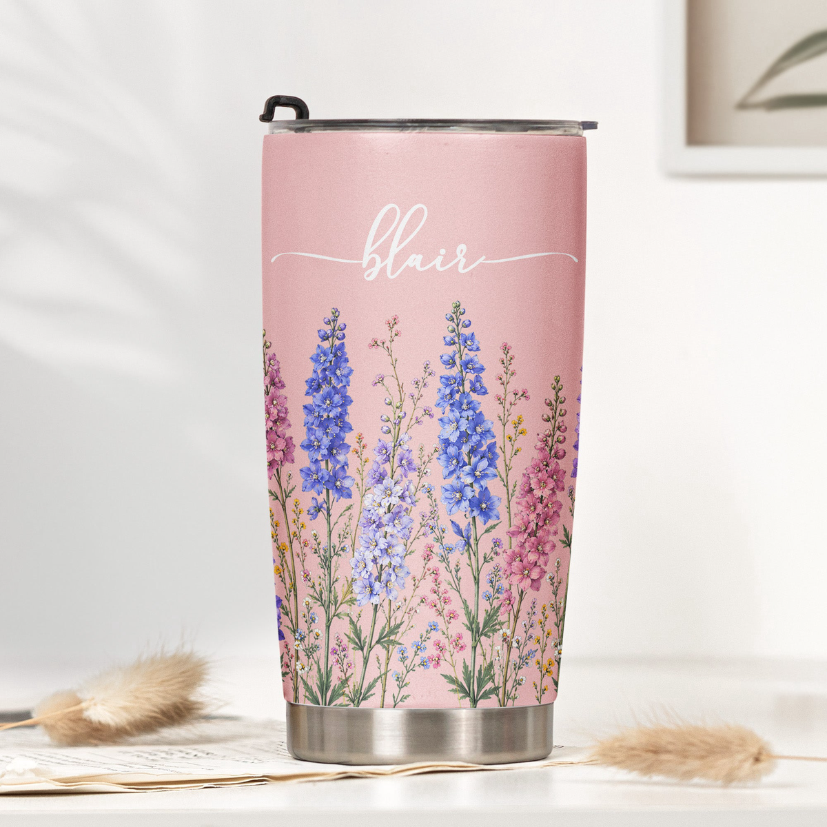 Corporate Gifts Custom Birth Flower & Name For Her, Gift For Friends, Coworkers, Daughters, Sisters - Personalized Tumbler