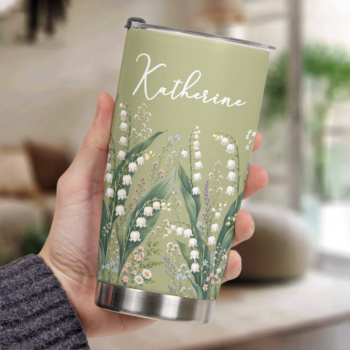 Corporate Gifts Custom Birth Flower & Name For Her, Gift For Friends, Coworkers, Daughters, Sisters - Personalized Tumbler