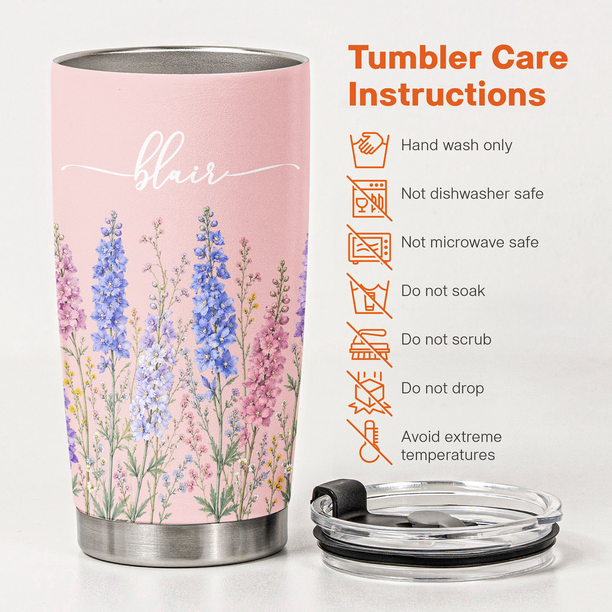 Corporate Gifts Custom Birth Flower & Name For Her, Gift For Friends, Coworkers, Daughters, Sisters - Personalized Tumbler