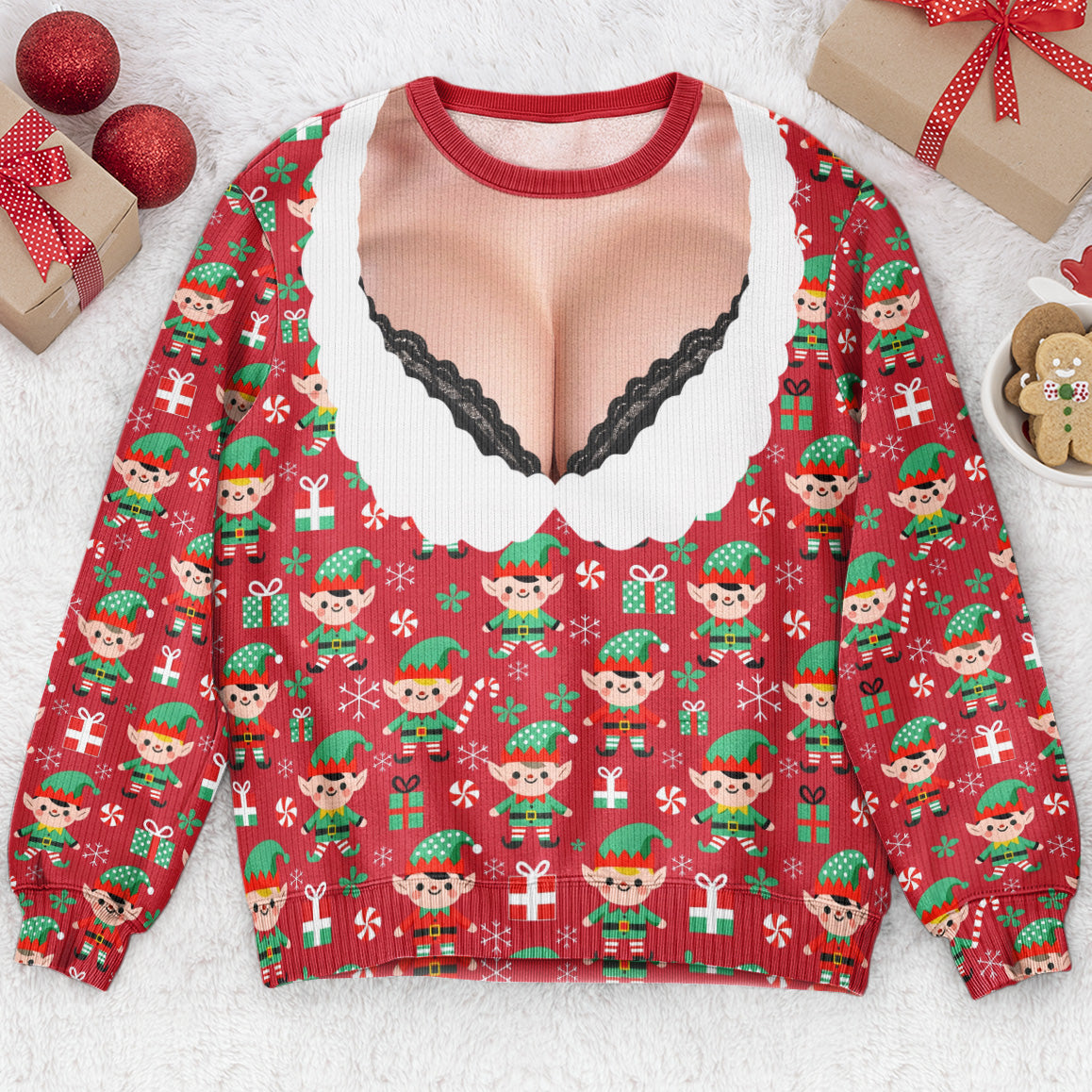 Custom Adult Funny 3D Print Sweatshirt Xmas Gift, Ugly Christmas 3D Holiday Sweater - Personalized Sweater