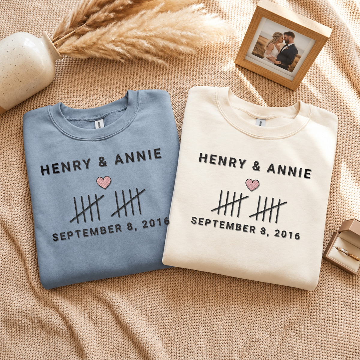 Custom Anniversary Wedding Gifts For Couple - Personalized Sweatshirt