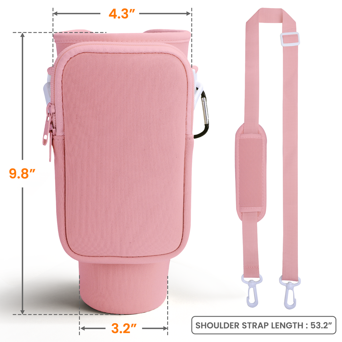 Custom Birth Flower, Name & Cute Character For Her - Custom Water Bottle Carrier Bag