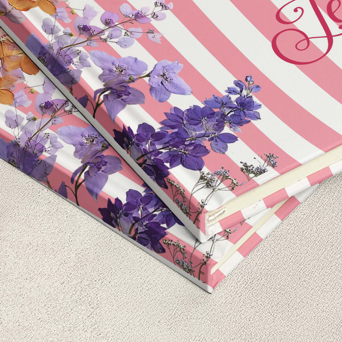 Custom Birth Flower & Name Gift For Her, Daughter, Friend - Personalized Journal