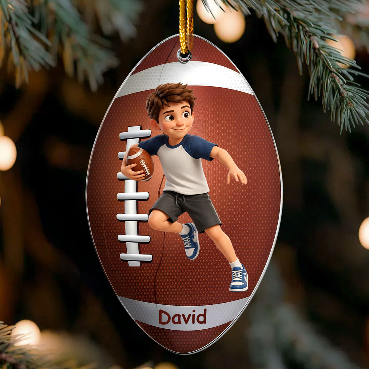 Custom Cartoon Version Gift For Baseball, Softball, Soccer, Football, Basketball, Hockey Lover - Personalized Ornament