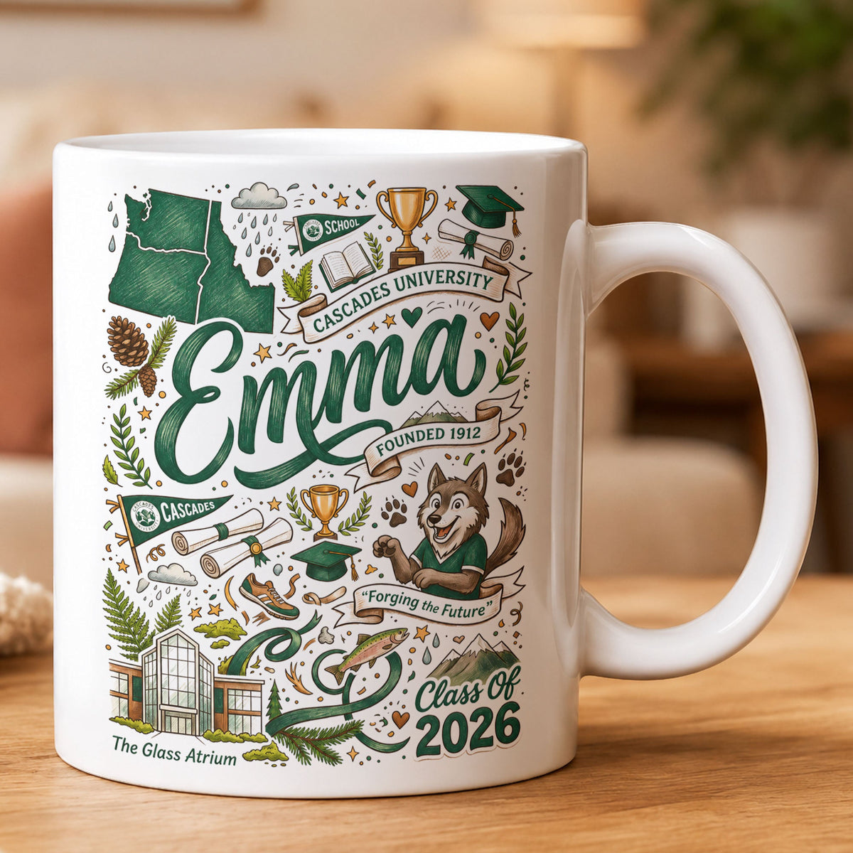 Custom College University Gift For Graduation - Personalized Mug