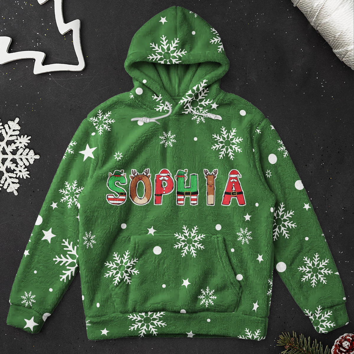 Custom Family Name Elf Santa Letter For Kids, Family, Bulk Gifts - Personalized Hoodie