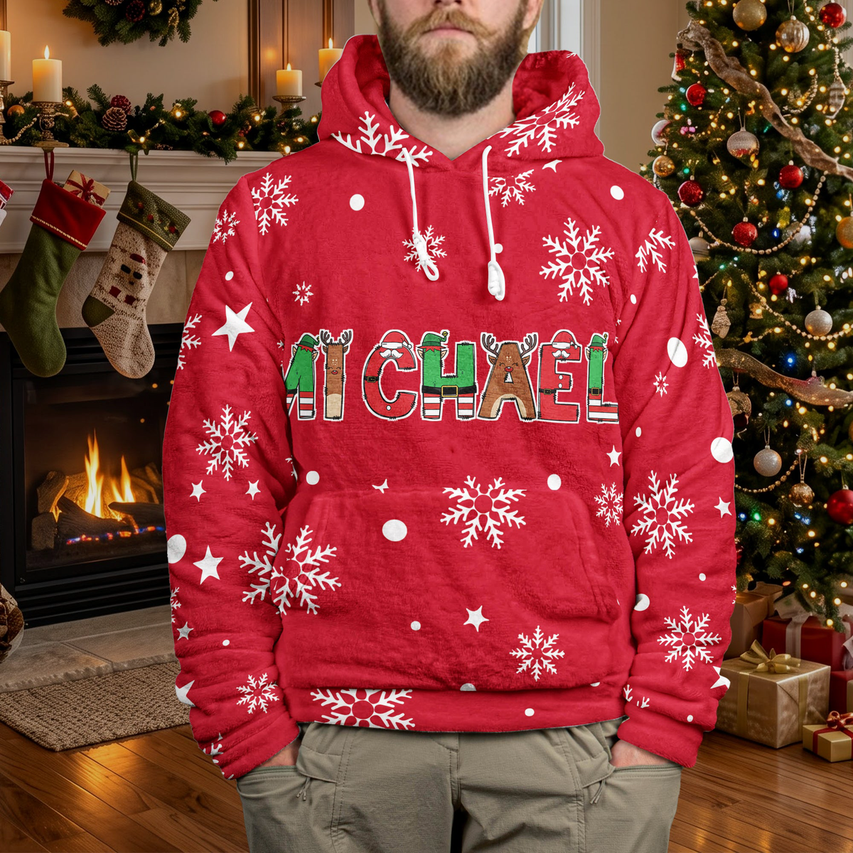 Custom Family Name Elf Santa Letter For Kids, Family, Bulk Gifts - Personalized Hoodie