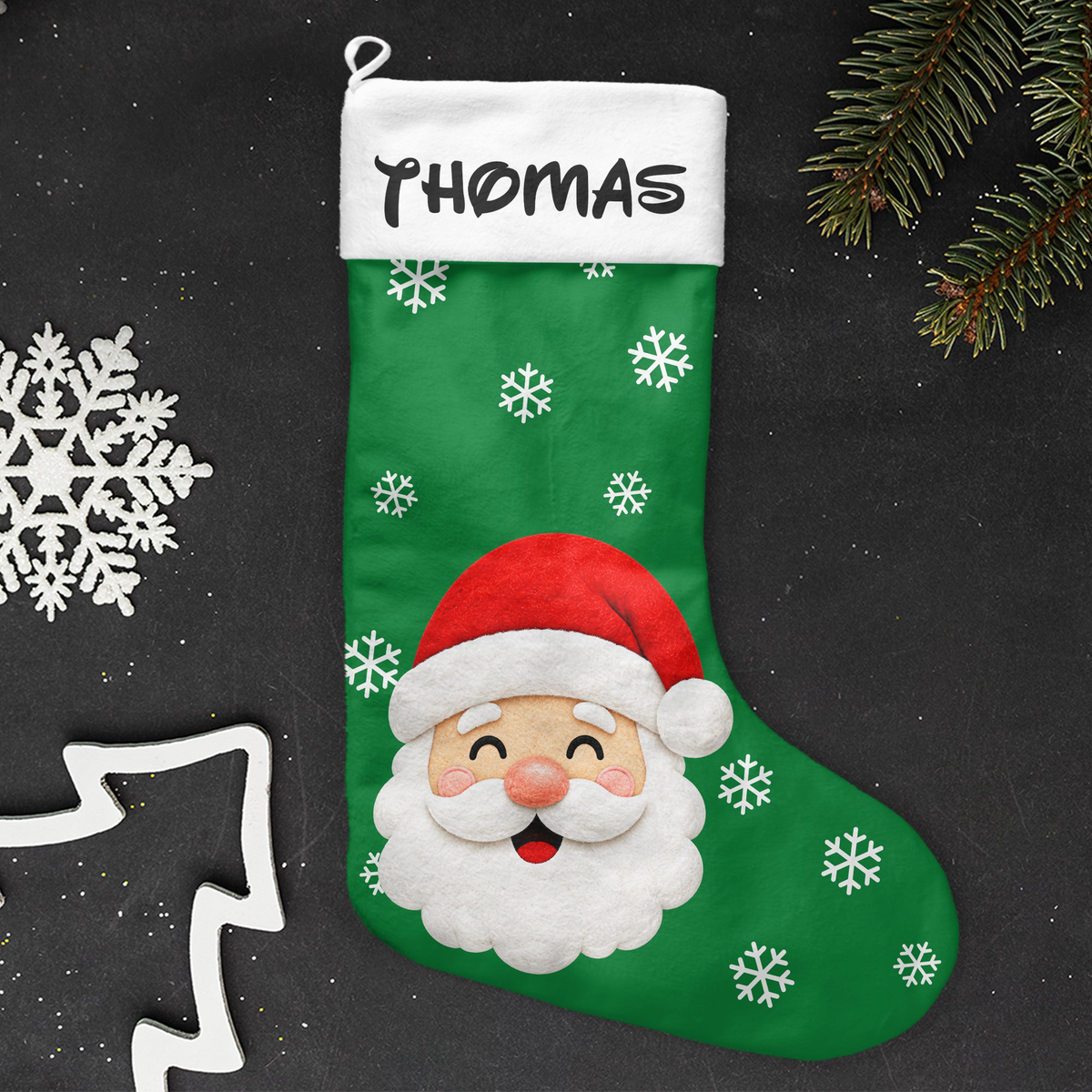 Custom Name And Character Christmas Stocking With Name, Family Christmas Stocking - Personalized Stocking