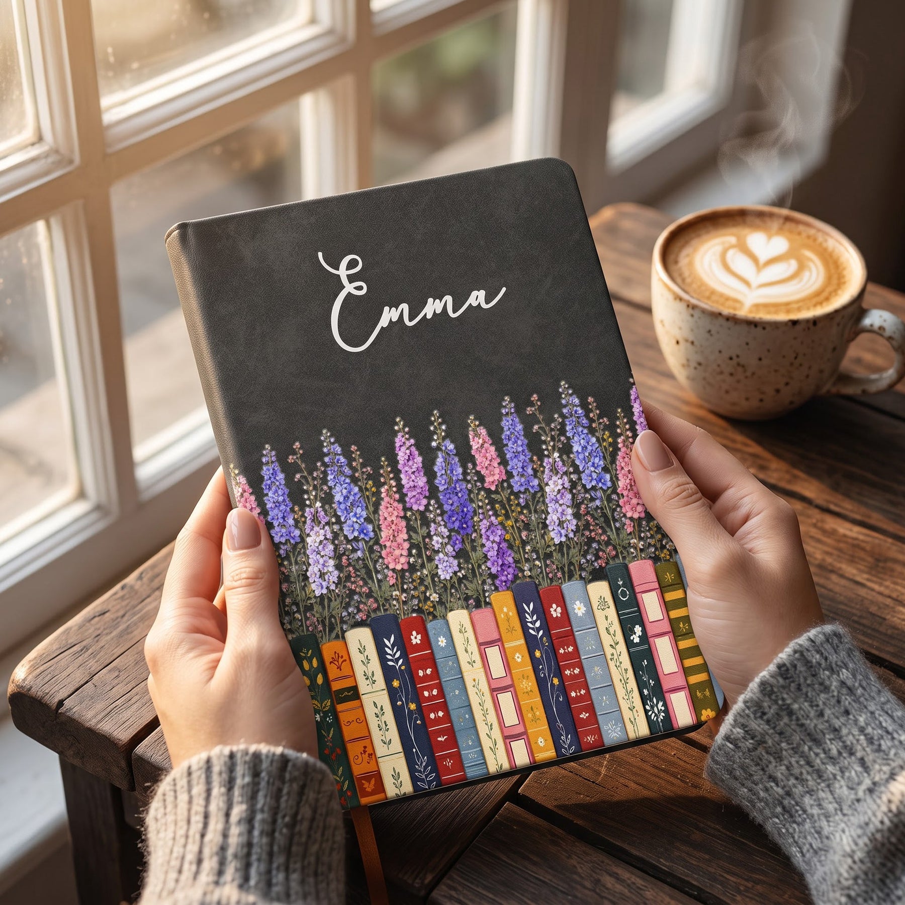 Custom Name & Birthflower For Book Lovers, Book Clubs - Personalized Journal