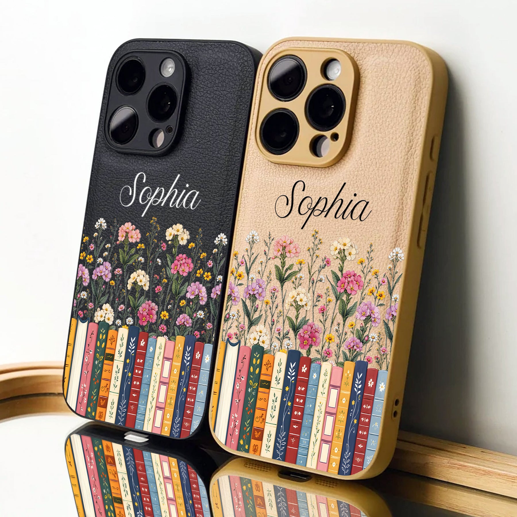 Custom Name & Birthflower For Book Lovers, Book Clubs - Personalized Phone Case