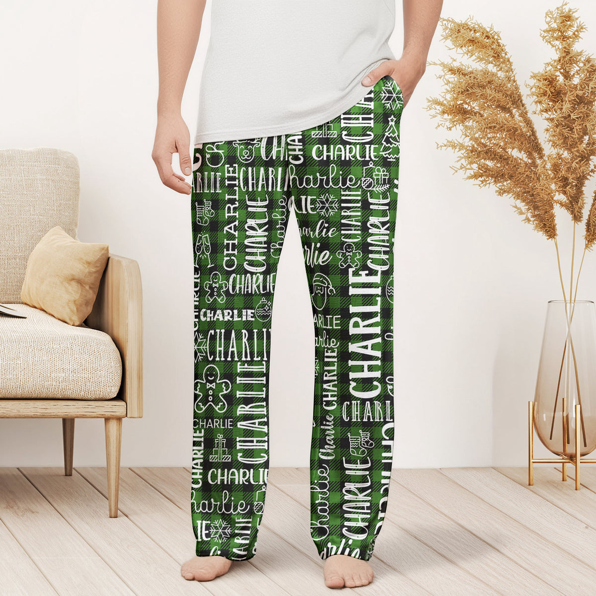 Custom Name Christmas Gifts For Family Members, Kids - Personalized Lounge Pants