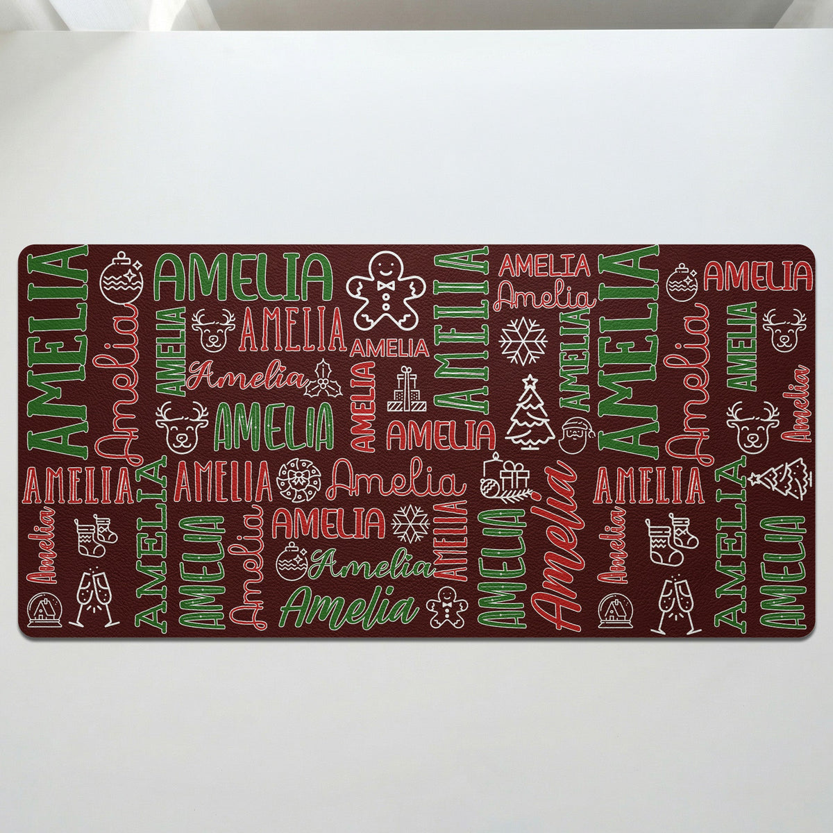 Custom Name Desk Decor Christmas Gifts For Her, Him, Coworkers - Personalized Desk Mat