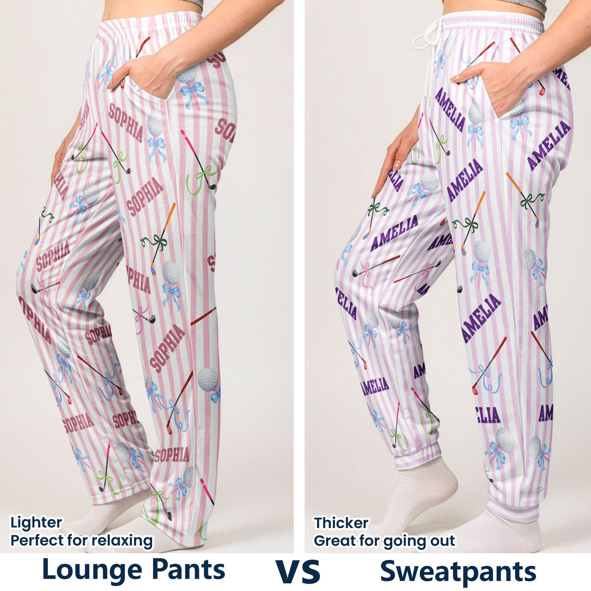 Custom Name Gift For Golf Lovers, Golf Girl - Personalized Lounge Pants