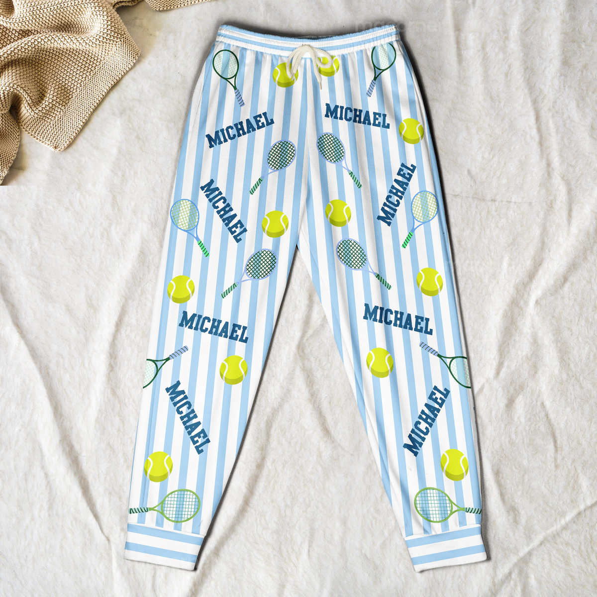 Custom Name Gift For Him, Tennis Lovers, Tennis Player - Personalized Lounge Pants