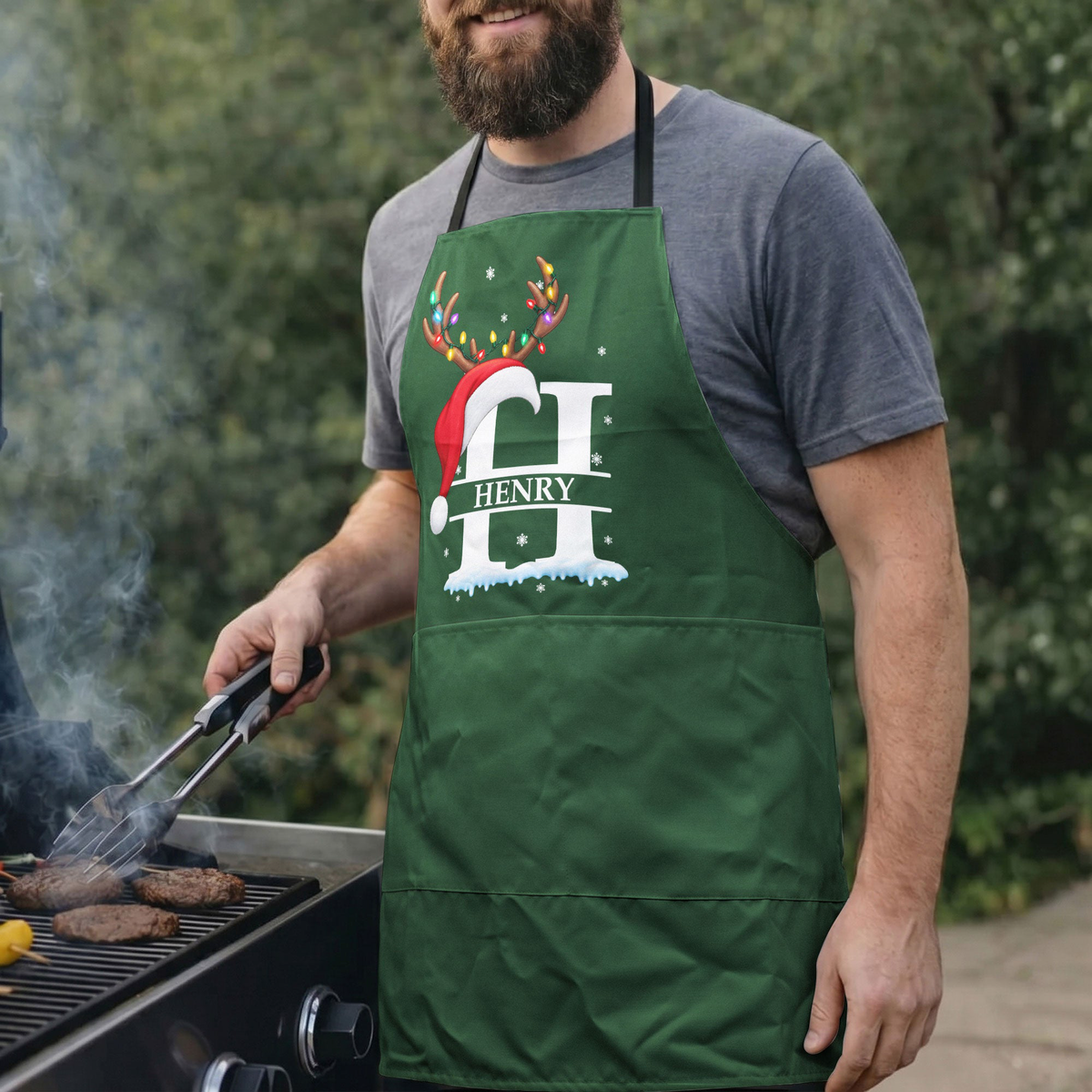 Custom Name Matching Family Christmas - Personalized Apron
