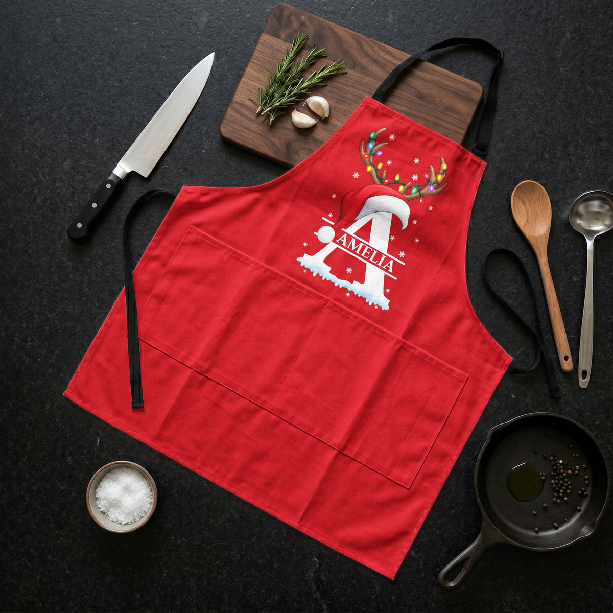 Custom Name Matching Family Christmas - Personalized Apron