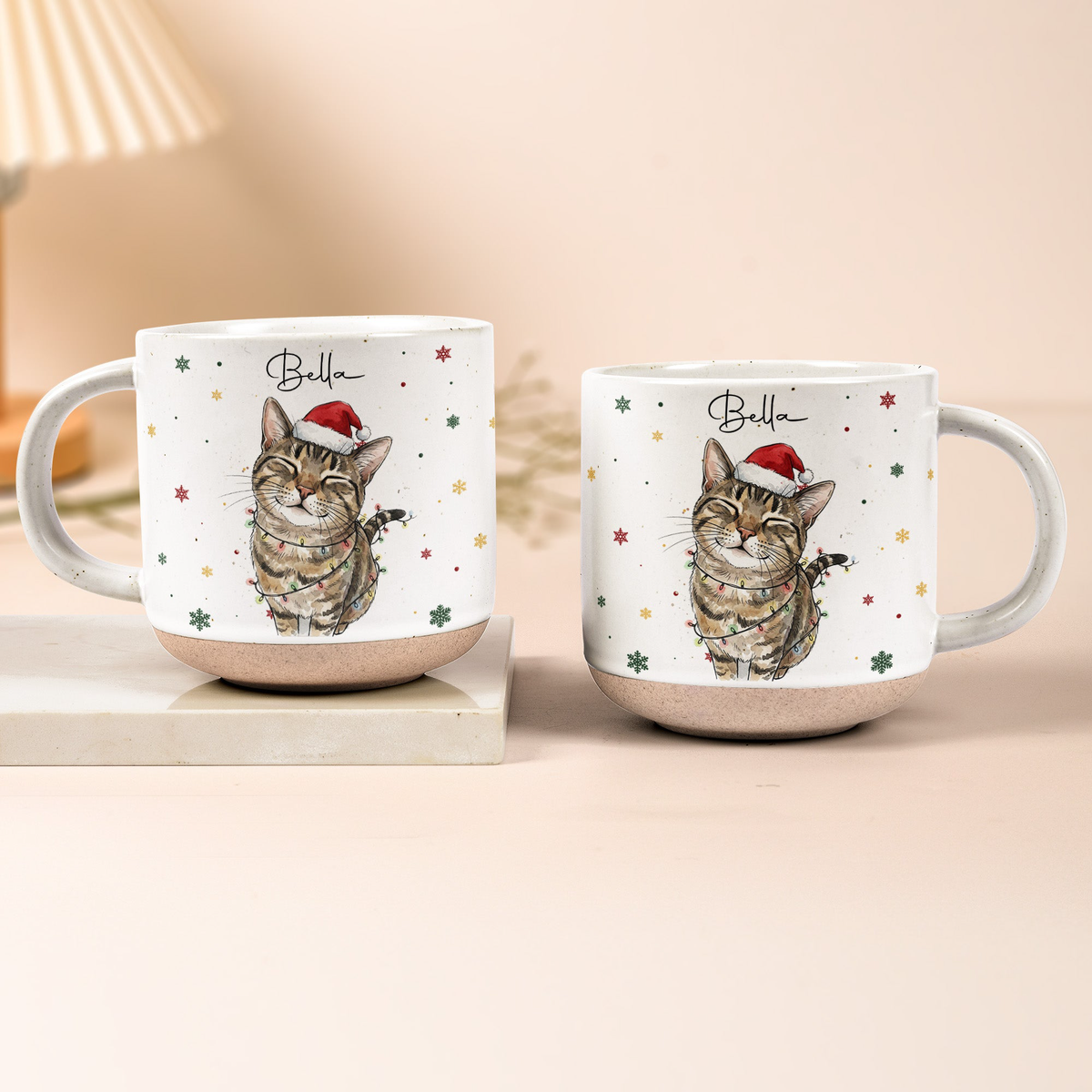 Custom Pet Christmas Vibe Gifts For Pet Lovers - Personalized Pottery Mug