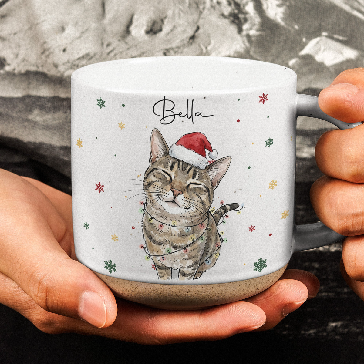 Custom Pet Christmas Vibe Gifts For Pet Lovers - Personalized Pottery Mug