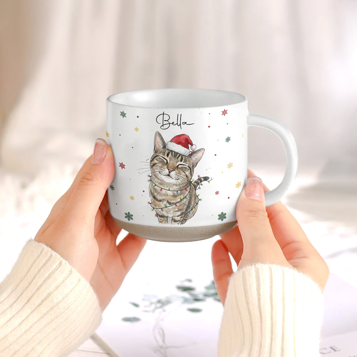Custom Pet Christmas Vibe Gifts For Pet Lovers - Personalized Pottery Mug