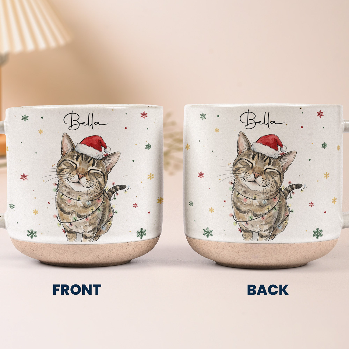 Custom Pet Christmas Vibe Gifts For Pet Lovers - Personalized Pottery Mug