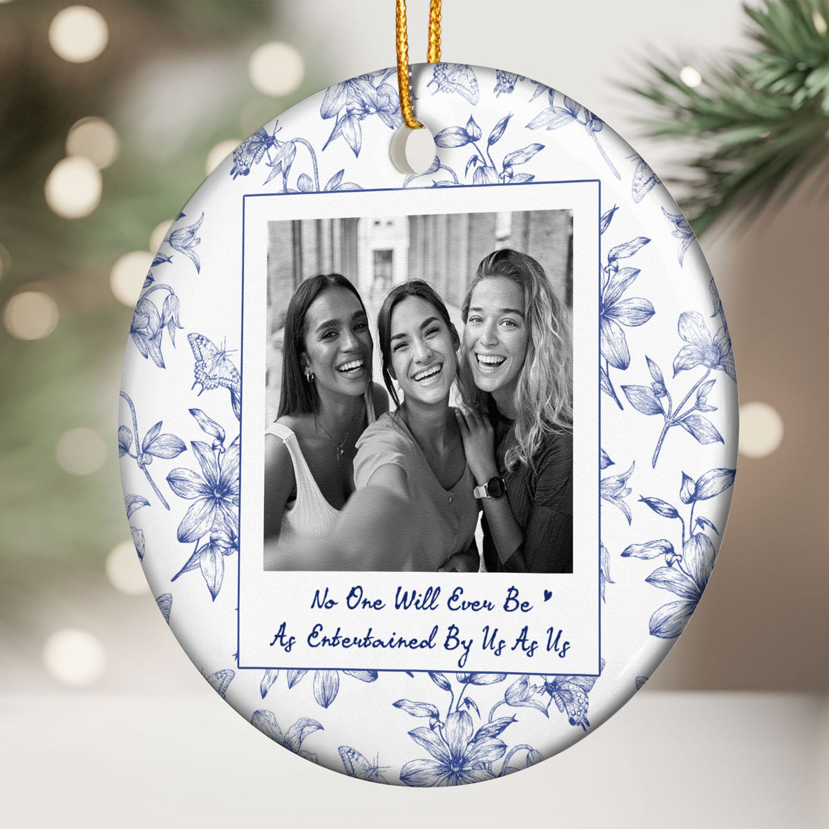 Custom Photo Friendship Gifts For BFF Christmas Tree Decor - Personalized Ornament