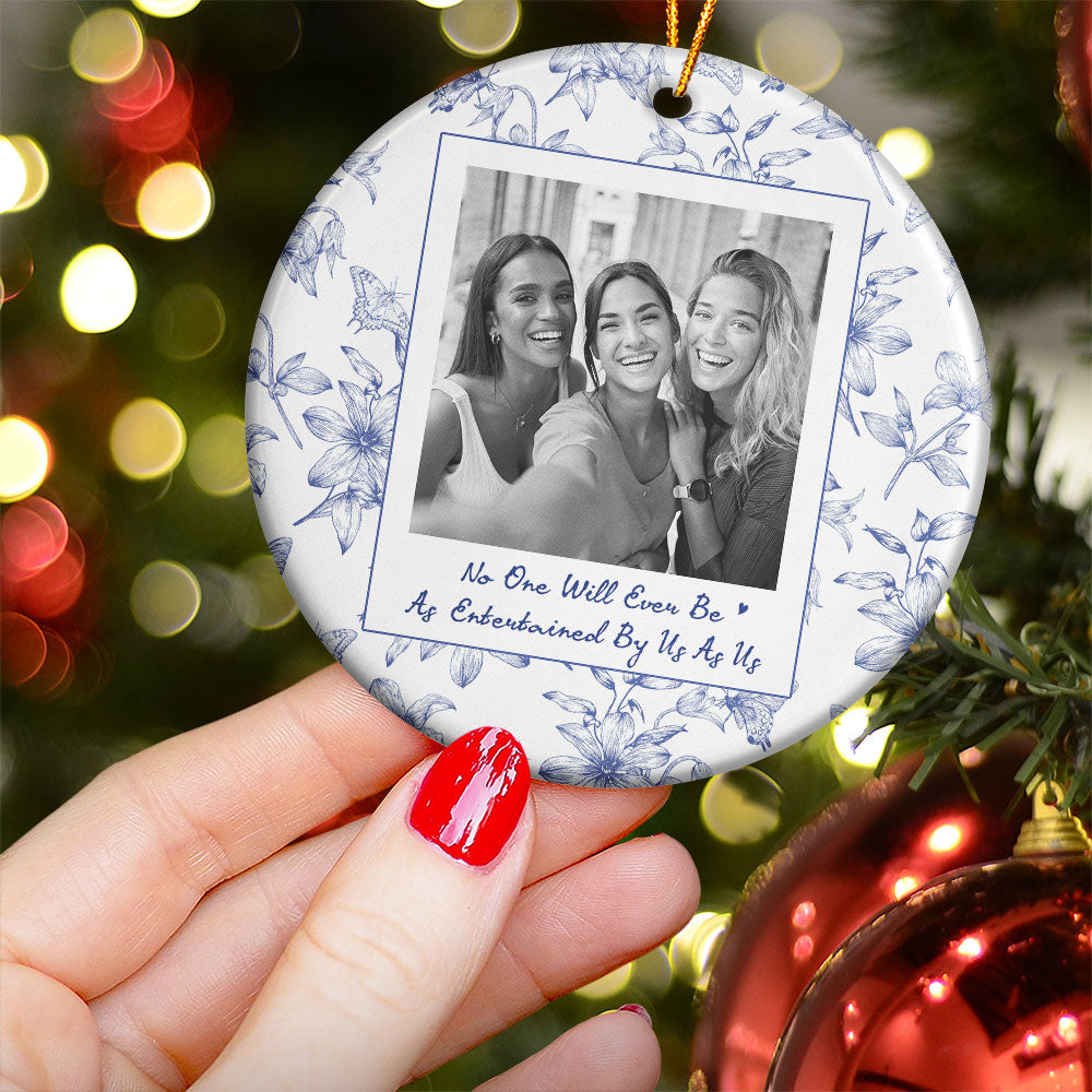 Custom Photo Friendship Gifts For BFF Christmas Tree Decor - Personalized Ornament
