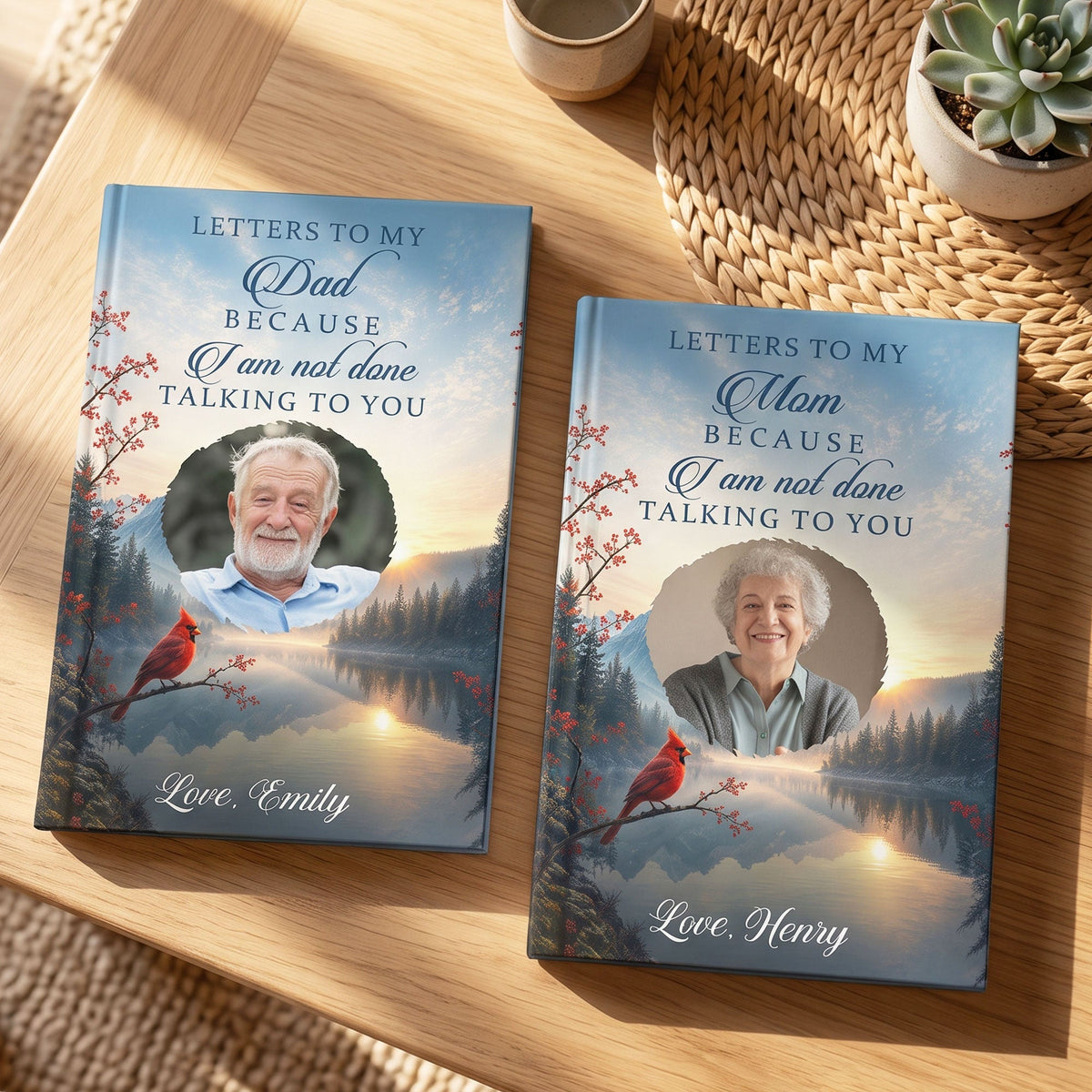 Custom Photo Memorial Sympathy Gifts For Loss Of Mom, Dad - Personalized Journal