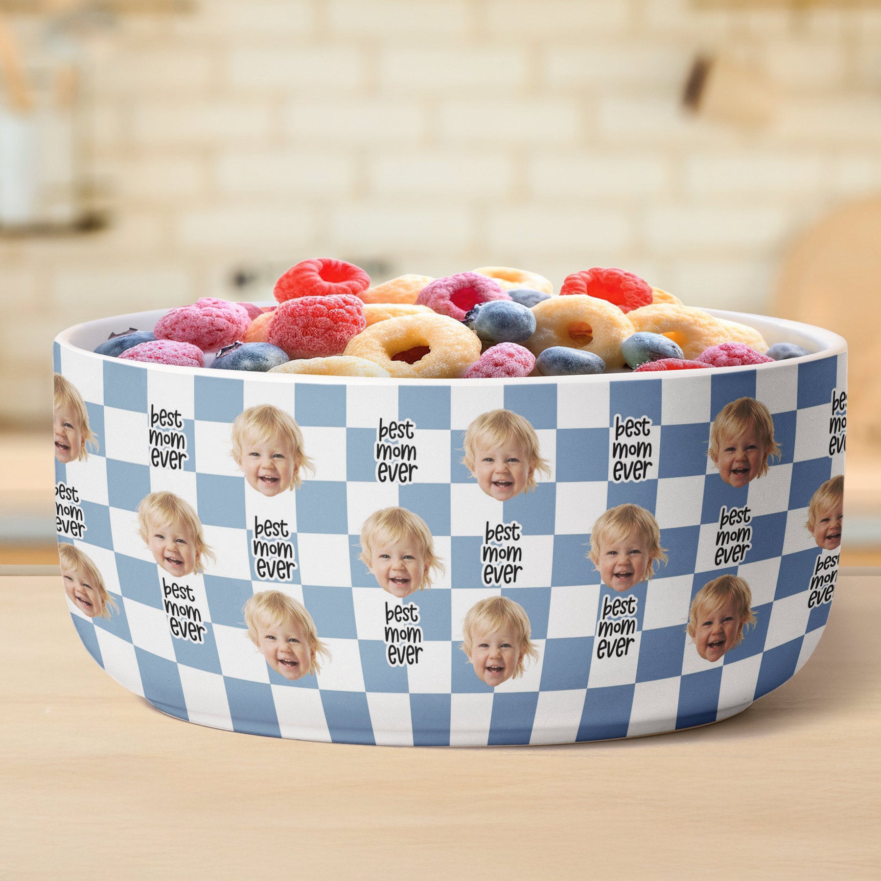 Custom Photo Watercolor Style Gift For Him Her - Personalized Ceramic Bowl