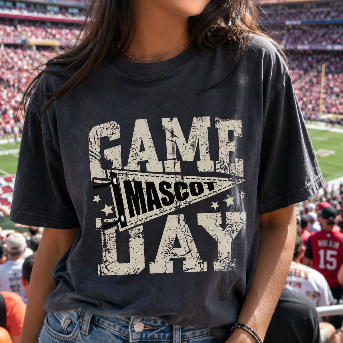 Custom School Mascot Game Day Retro Style - Personalized Shirt