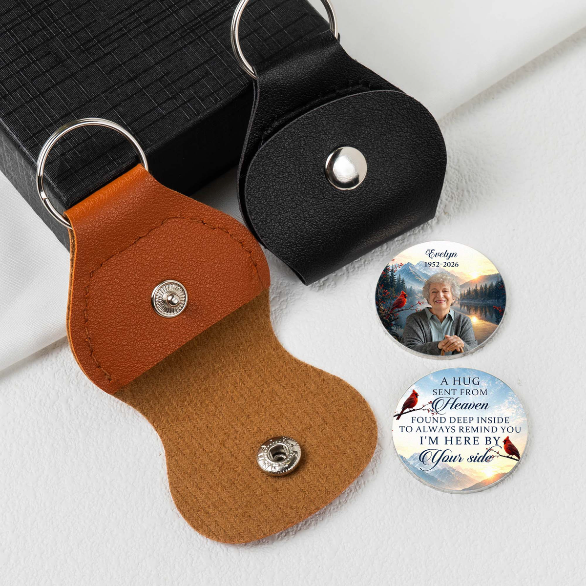 Custom Photo A Hug Sent From Heaven Memorial Keepsake - Personalized Pocket Hug