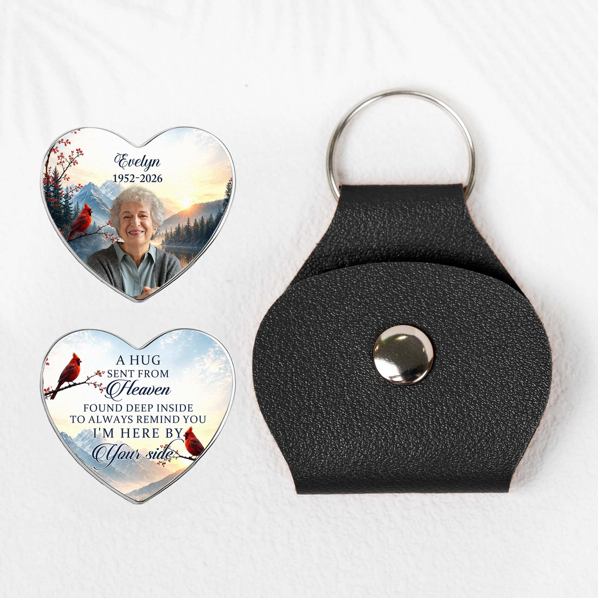 Custom Photo A Hug Sent From Heaven Memorial Keepsake - Personalized Pocket Hug