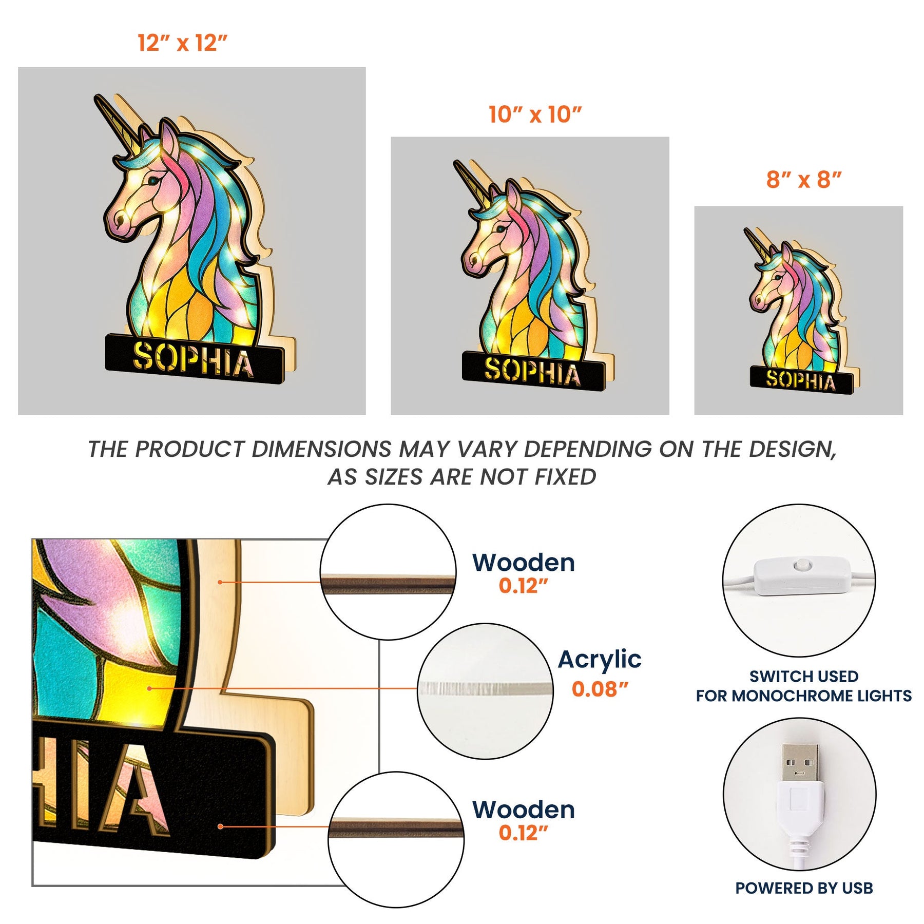 Cute Animals - Personalized LED Night Lamp